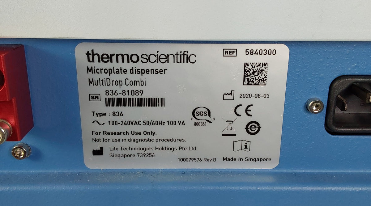 Thermo Scientific Multidrop Combi Type 836 Microplate Dispenser