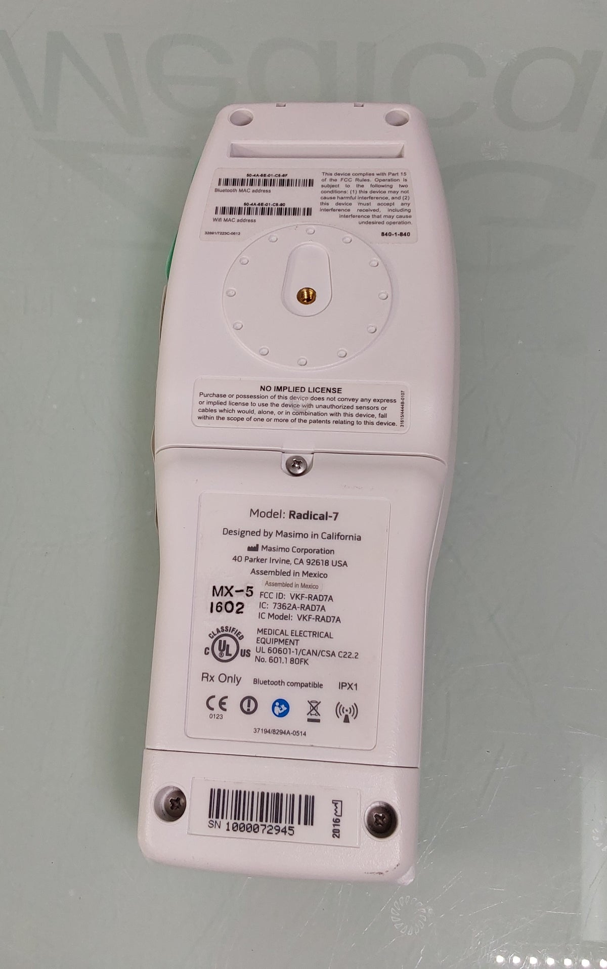 Masimo SET Rainbow Radical-7 Pulse CO-Oximeter