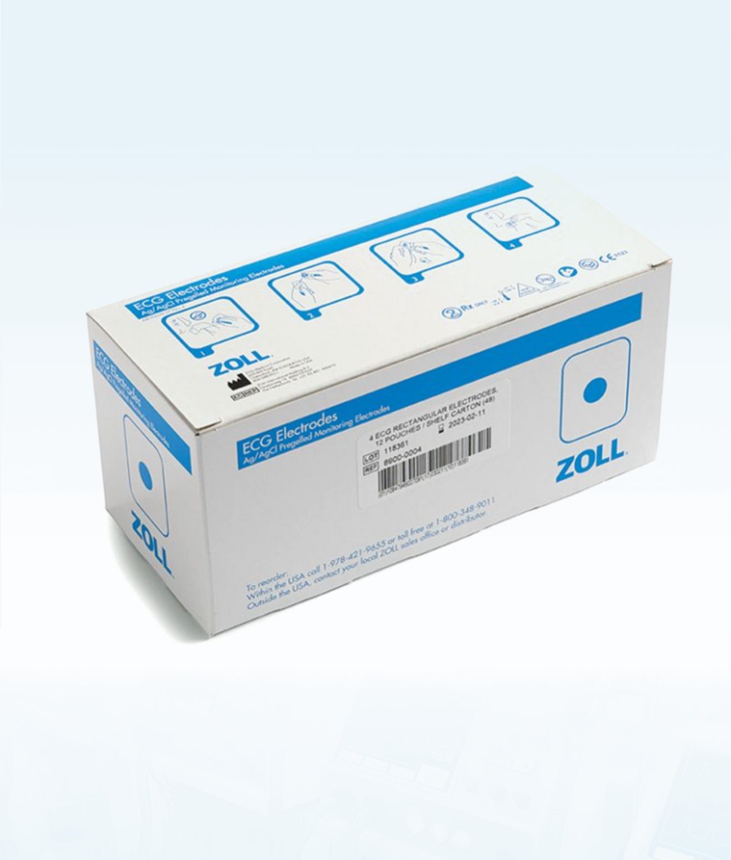 4 ECG RECTANGULAR ELECTRODES