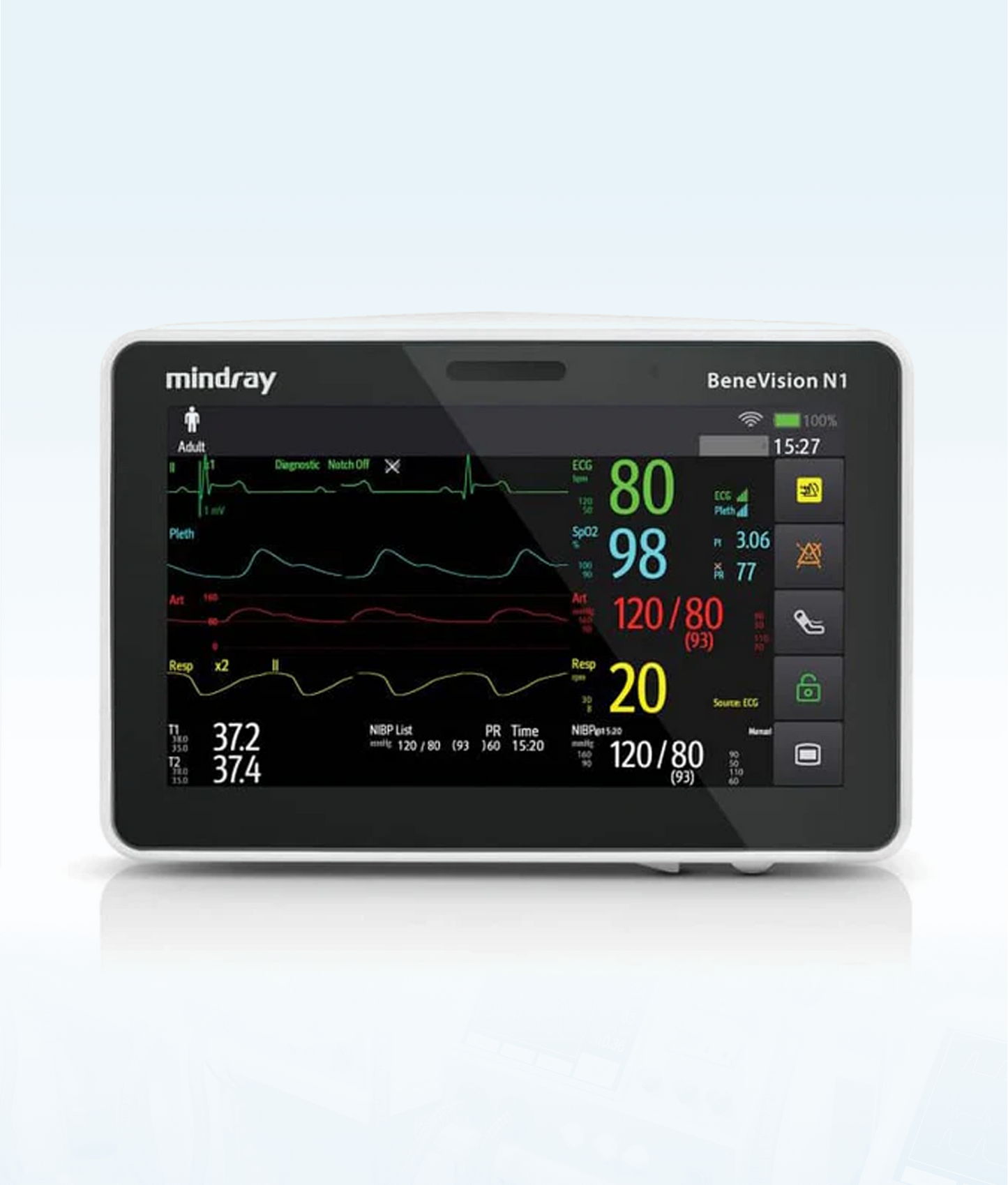 Mindray N1 Monitor with Nellcor OxiMax SpO2