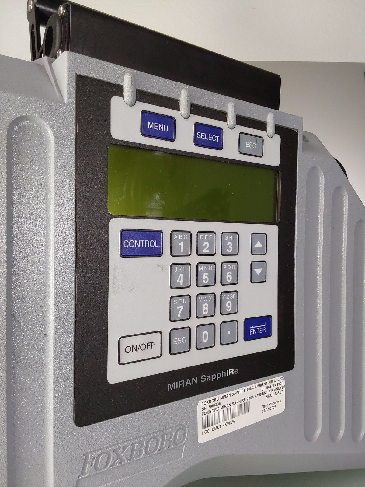 FOXBORO 205A Miran Sapphire Ambient Air Analyzer