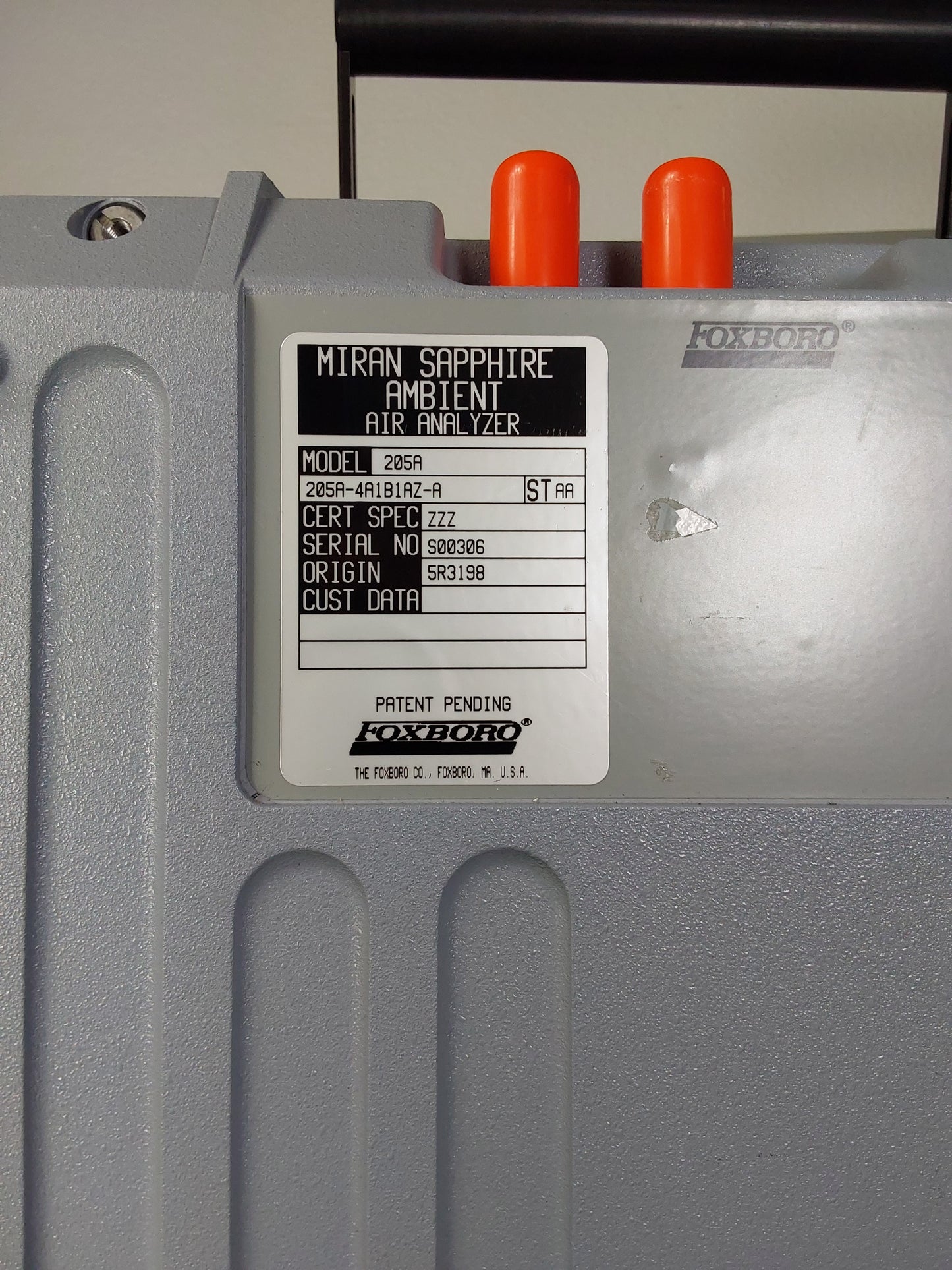 FOXBORO 205A Miran Sapphire Ambient Air Analyzer