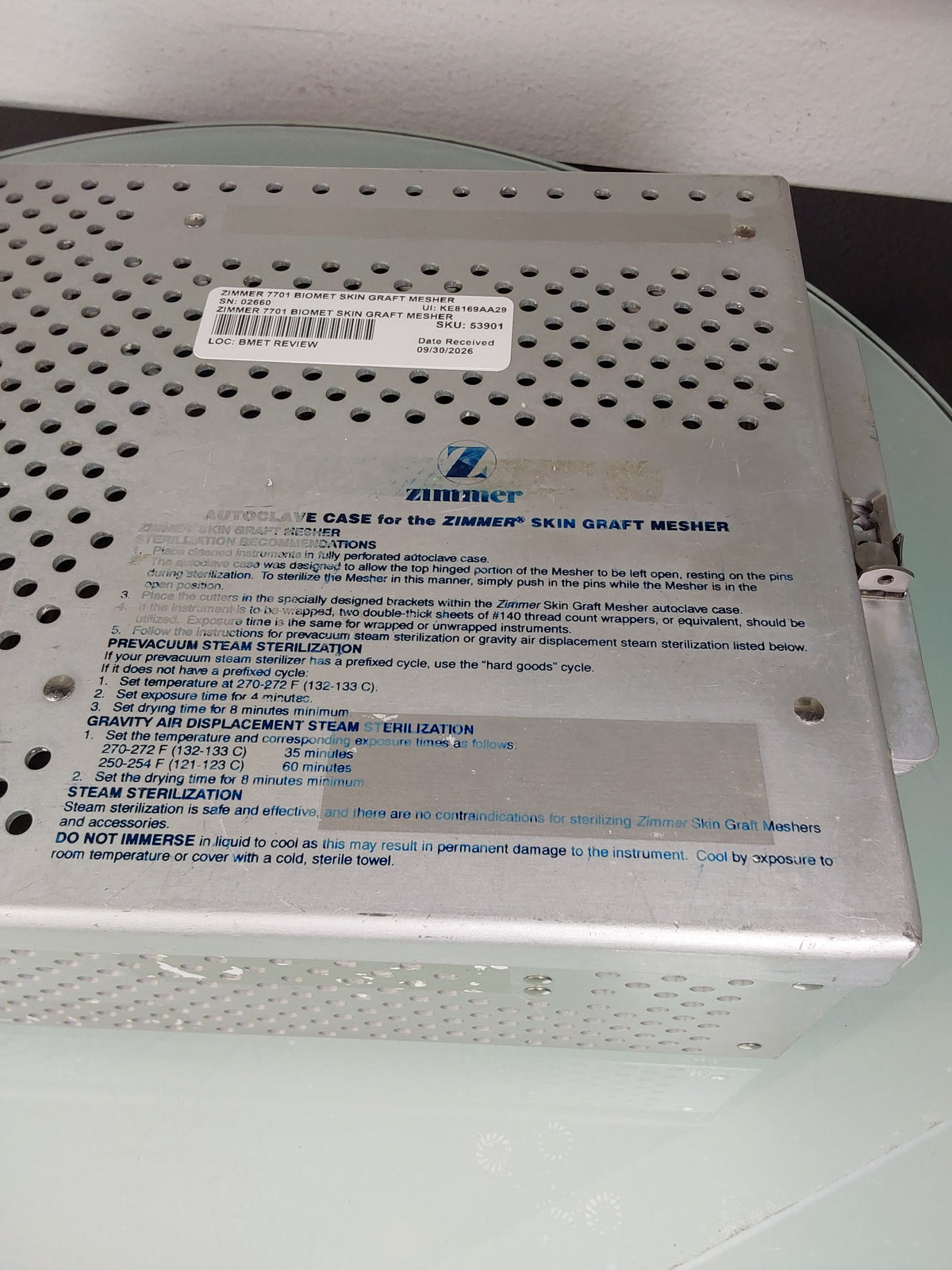 Zimmer 7701 Skin Graft Mesher