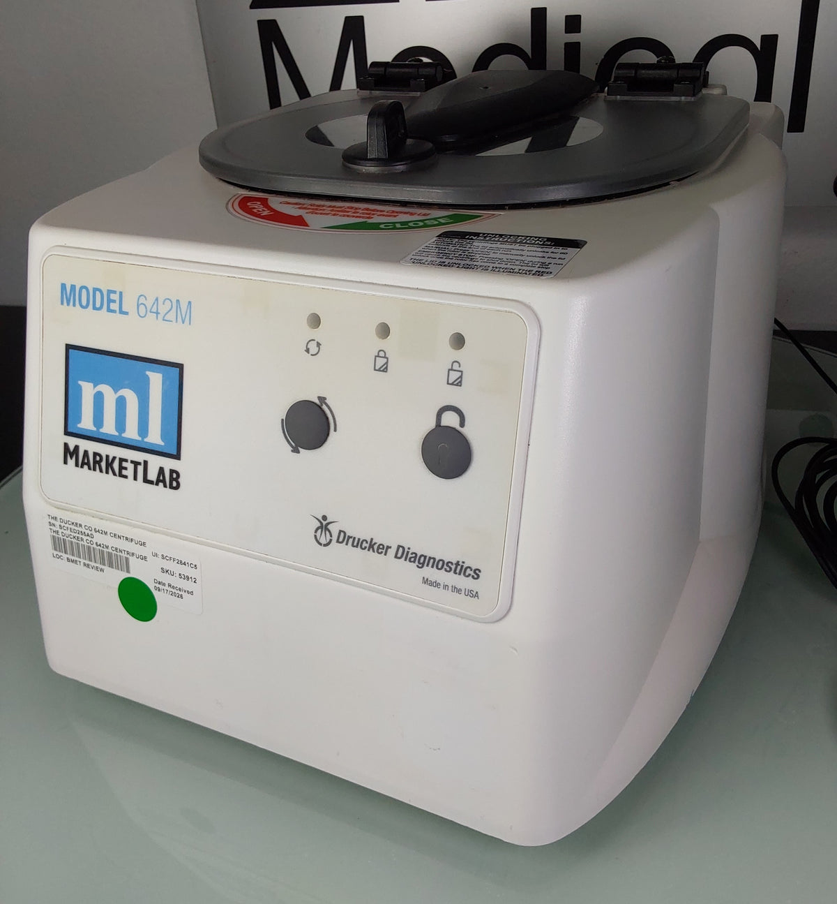 Drucker Diagnostics 642M Mobile Centrifuge