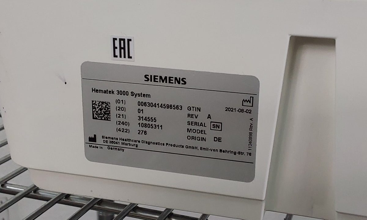 Siemens Hematek 3000 System