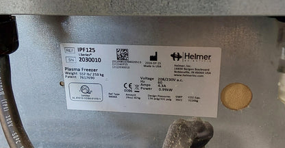 Helmer Scientific IPF125 Plasma Freezer i.Series