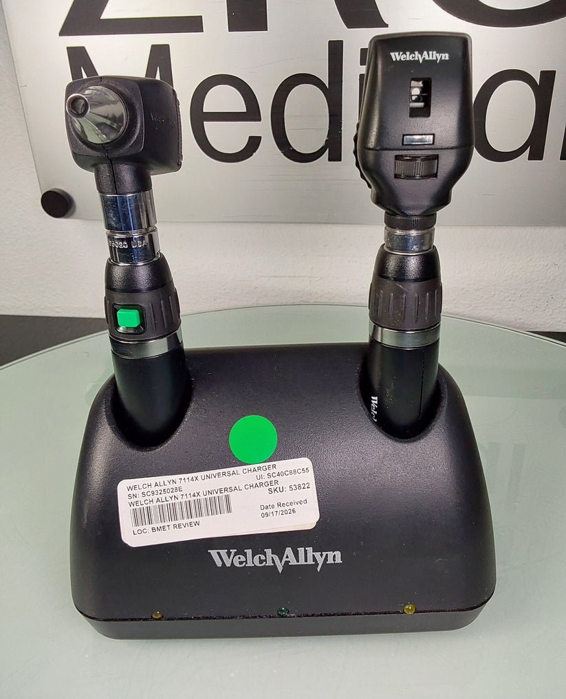 Welch Allyn 7114x Universal Charger w/ 11710 Ophthalmoscope & 25020 Ot ...