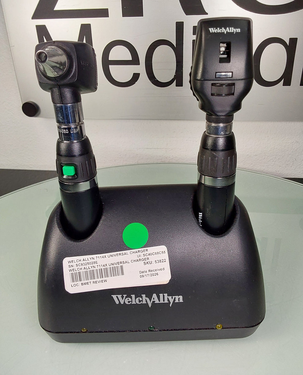 Welch Allyn 7114x Universal Charger w/ 11710 Ophthalmoscope & 25020 Ot ...