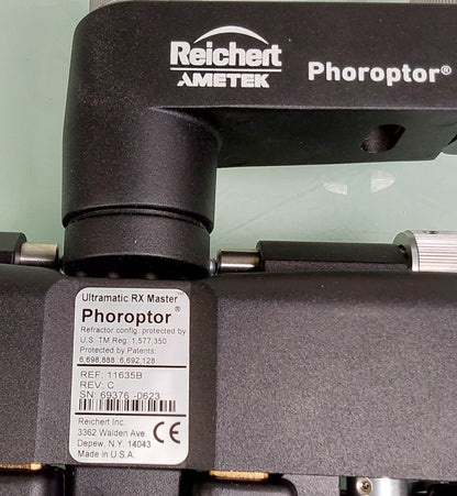Reichert Ametek Ultramatic RX Master Phoroptor Ref 11635B