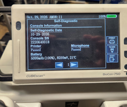Medline CUBEscan BioCon-750 Bladder Scanner w/ BioCon-700 Transducer